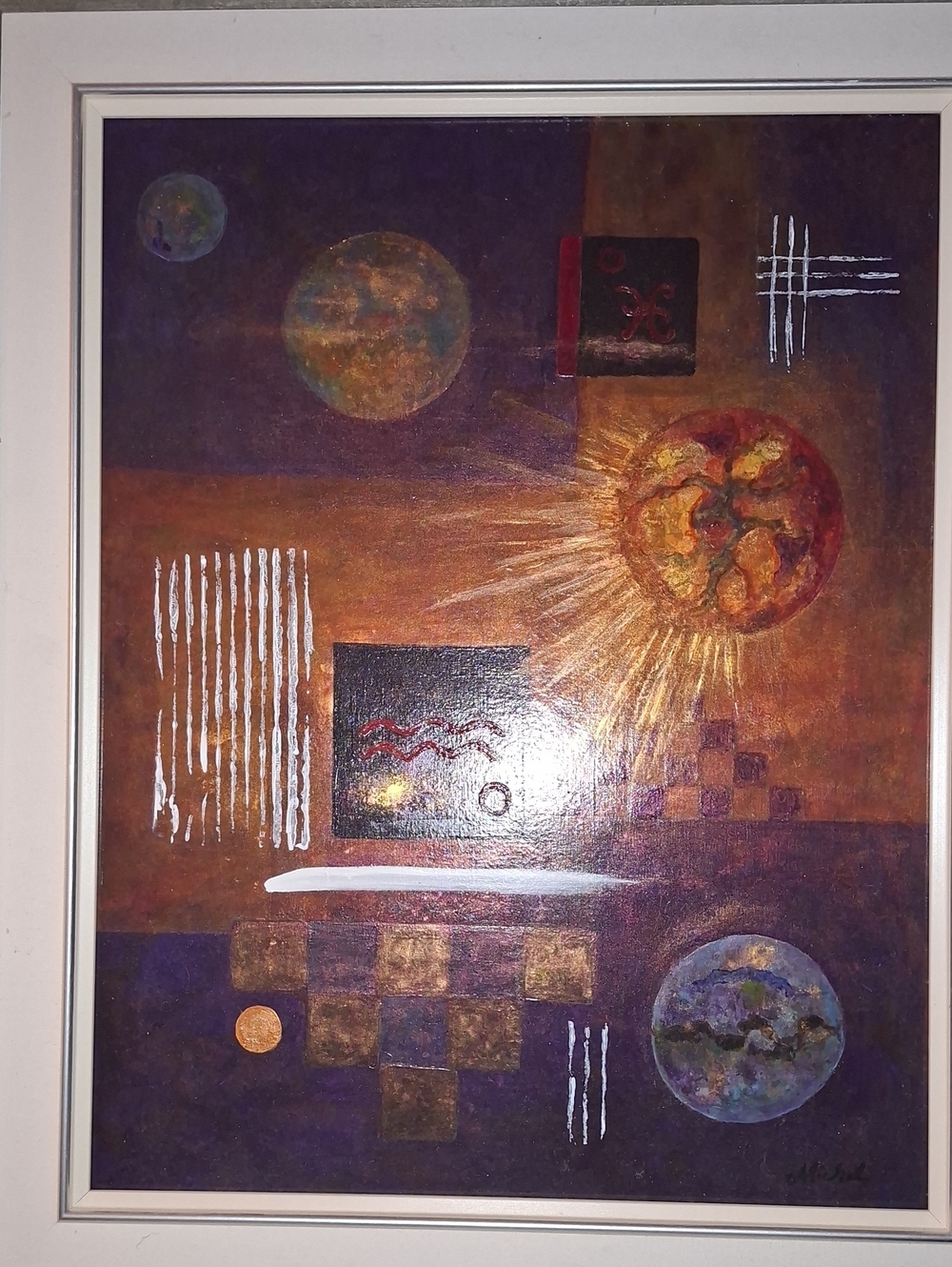 Abstract Signed Painting - Michel